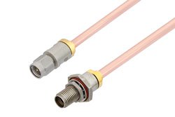PE34586 - 3.5mm Male to 3.5mm Female Bulkhead Cable Using RG402 Coax