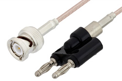 PE34602 - BNC Male to Banana Plug Cable Using RG316-DS Coax