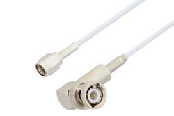 PE3464 - SMA Male to BNC Male Right Angle Cable Using RG188 Coax