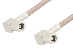 PE34694 - 75 Ohm Mini SMB Plug Right Angle to 75 Ohm Mini SMB Plug Right Angle Cable Using 75 Ohm RG179 Coax