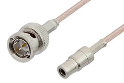 PE34703 - 75 Ohm Mini SMB Plug to 75 Ohm BNC Male Cable Using 75 Ohm RG179 Coax