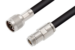PE34716 - N Male to N Female Cable Using PE-C400 Coax