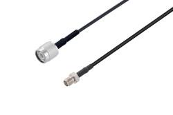 PE34720/HS - TNC Male to SMA Female Cable Using RG174 Coax with HeatShrink