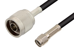PE34727 - Reverse Polarity SMA Male to N Male Cable Using RG58 Coax