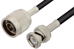 PE3476 - N Male to BNC Male Cable Using RG223 Coax
