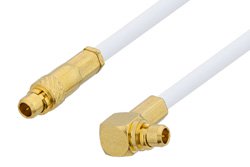 PE34893 - MMCX Plug to MMCX Plug Right Angle Cable Using RG196 Coax