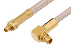 PE34895LF - MMCX Plug to MMCX Plug Right Angle Cable Using RG316 Coax, RoHS