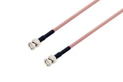 PE3495/HS - BNC Male to BNC Male Cable Using RG142 Coax with HeatShrink
