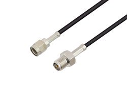 PE35006 - Reverse Polarity SMA Plug to Reverse Polarity SMA Jack Cable Using RG174 Coax