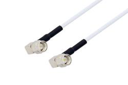 PE3511/HS - SMA Male Right Angle to SMA Male Right Angle Cable Using RG188 Coax with HeatShrink