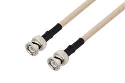 PE35148LF/HS - BNC Male to BNC Male Cable Using RG141 Coax with HeatShrink, LF Solder