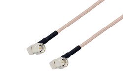PE3515LF/HS - SMA Male Right Angle to SMA Male Right Angle Cable Using RG316 Coax with HeatShrink, LF Solder