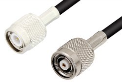 PE35228 - TNC Male to Reverse Polarity TNC Male Cable Using RG58 Coax