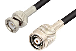 PE35235 - Reverse Polarity TNC Male to BNC Male Cable Using RG223 Coax