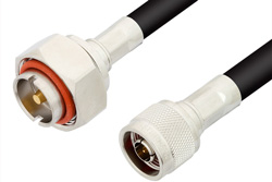 PE35284LF - N Male to 7/16 DIN Male Cable Using RG8 Coax, RoHS