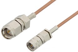 PE35363LF - SMA Male to Reverse Thread SMA Male Cable Using RG178 Coax, RoHS