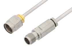 PE35656LF - 2.4mm Male to 2.4mm Female Cable Using PE-SR405AL Coax, LF Solder, RoHS
