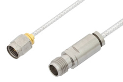 PE35658LF - 2.4mm Male to 2.4mm Female Cable Using PE-SR405FL Coax, LF Solder, RoHS