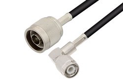PE35787 - N Male to TNC Male Right Angle Cable Using RG58 Coax