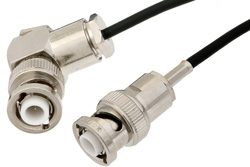 PE35799 - MHV Male to MHV Male Right Angle Cable Using RG174 Coax