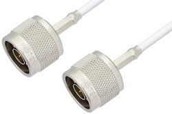 PE3581LF - 75 Ohm N Male to 75 Ohm N Male Cable Using 75 Ohm RG187 Coax, RoHS