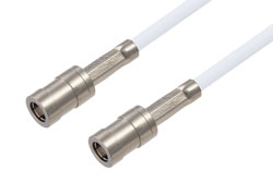 PE3587LF - SMB Plug to SMB Plug Cable Using RG188 Coax, RoHS