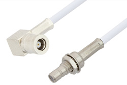 PE3594 - SMB Plug Right Angle to SMB Jack Bulkhead Cable Using RG188 Coax