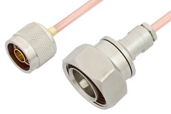 PE35963LF - N Male to 7/16 DIN Male Cable Using RG402 Coax