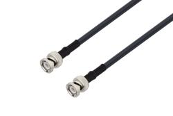 PE36066/HS - BNC Male to BNC Male Low Loss Cable Using PE-C195 Coax with HeatShrink
