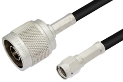PE36072 - Reverse Polarity SMA Male to N Male Cable Using PE-C195 Coax