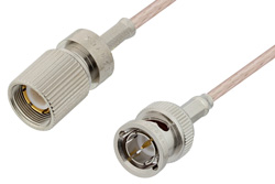 PE36129 - 75 Ohm 1.6/5.6 Plug to 75 Ohm BNC Male Cable Using 75 Ohm RG179 Coax