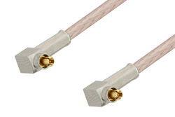 PE36130LF - MC-Card Plug Right Angle to MC-Card Plug Right Angle Cable Using RG316 Coax, RoHS