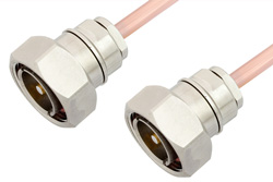 PE36138LF - 7/16 DIN Male to 7/16 DIN Male Cable Using RG401 Coax, RoHS