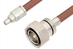 PE36163 - SMA Male to 7/16 DIN Male Cable Using RG393 Coax
