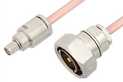 PE36167 - SMA Male to 7/16 DIN Male Cable Using RG401 Coax