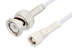 PE3641LF - SMC Plug to BNC Male Cable Using RG188 Coax, RoHS