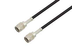 PE36450LF - Reverse Polarity SMA Male to Reverse Polarity SMA Male Cable Using RG174 Coax, LF Solder, RoHS