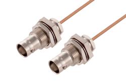 PE36482LF - BNC Female Bulkhead to BNC Female Bulkhead Cable Using RG178 Coax, LF Solder