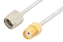 PE3651LF - SMA Male to SMA Female Cable Using PE-SR405FL Coax, RoHS
