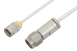 PE36537LF - 3.5mm Male to 1.85mm Male Cable Using PE-SR405FL Coax, RoHS