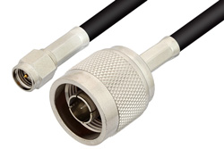 PE3654 - SMA Male to N Male Cable Using 53 Ohm RG55 Coax