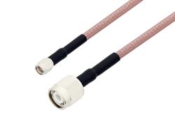 PE3664/HS - SMA Male to TNC Male Cable Using RG142 Coax with HeatShrink