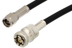 PE36689 - SMA Male to QD SMA Male Cable Using RG58 Coax