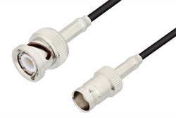 PE3674 - BNC Male to BNC Female Cable Using RG174 Coax