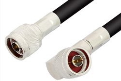PE3699 - N Male to N Male Right Angle Cable Using RG8 Coax
