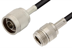 PE3714LF - N Male to N Female Cable Using RG58 Coax, RoHS