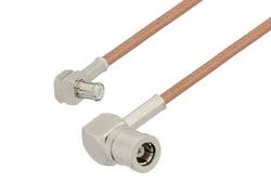 PE37454 - MCX Plug Right Angle to SMB Plug Right Angle Cable Using RG178 Coax