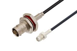PE37457 - BNC Female Bulkhead to SMA Female Cable Using RG174 Coax
