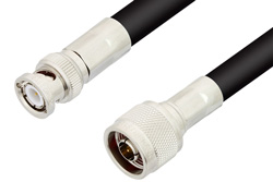PE3750LF - N Male to BNC Male Cable Using RG213 Coax, RoHS