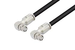 PE37554 - MHV Male Right Angle to MHV Male Right Angle Cable Using RG214 Coax